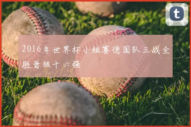 2016年世界杯小组赛德国队三战全胜晋级十六强
